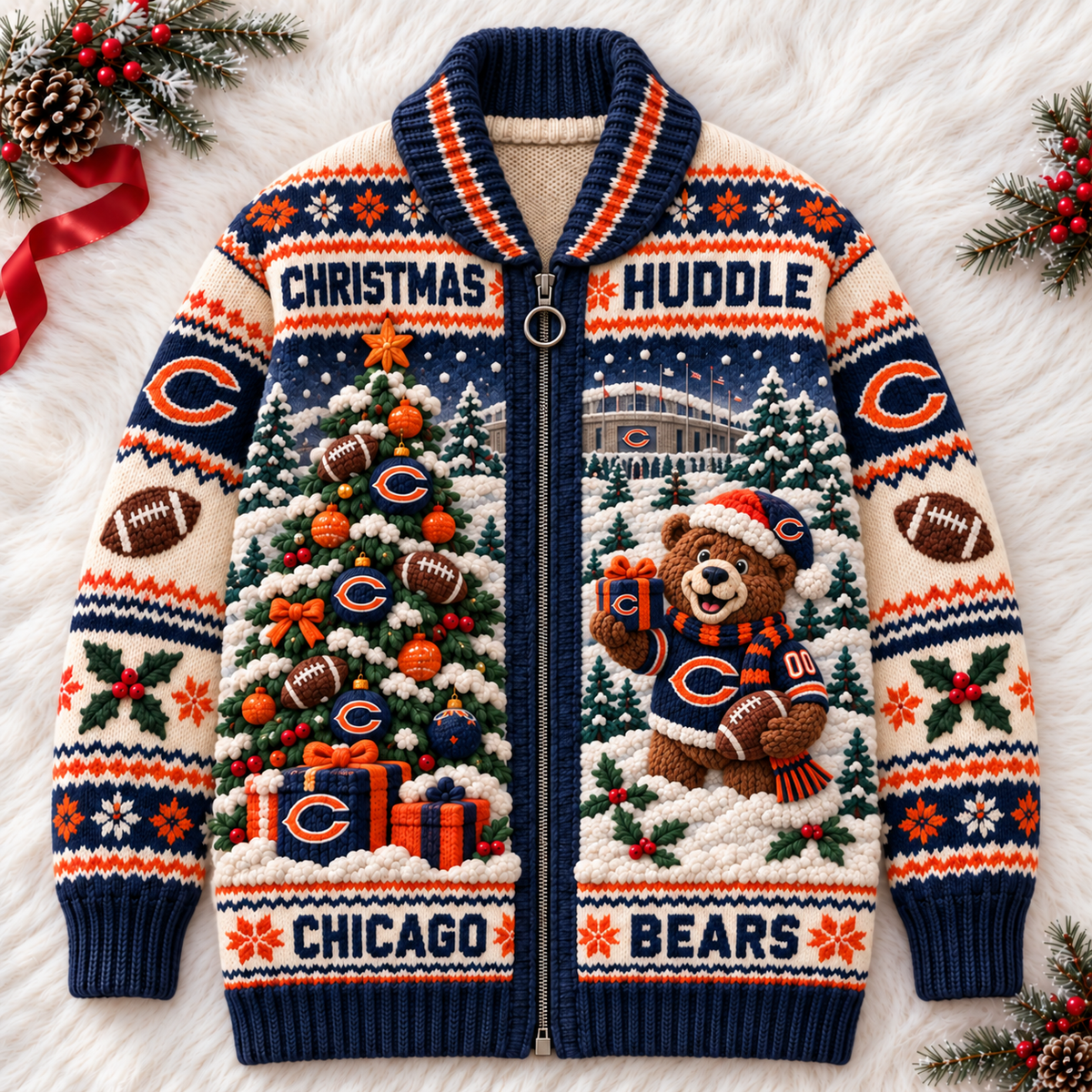 CCB WOOL ZIP CARDIGAN NPL