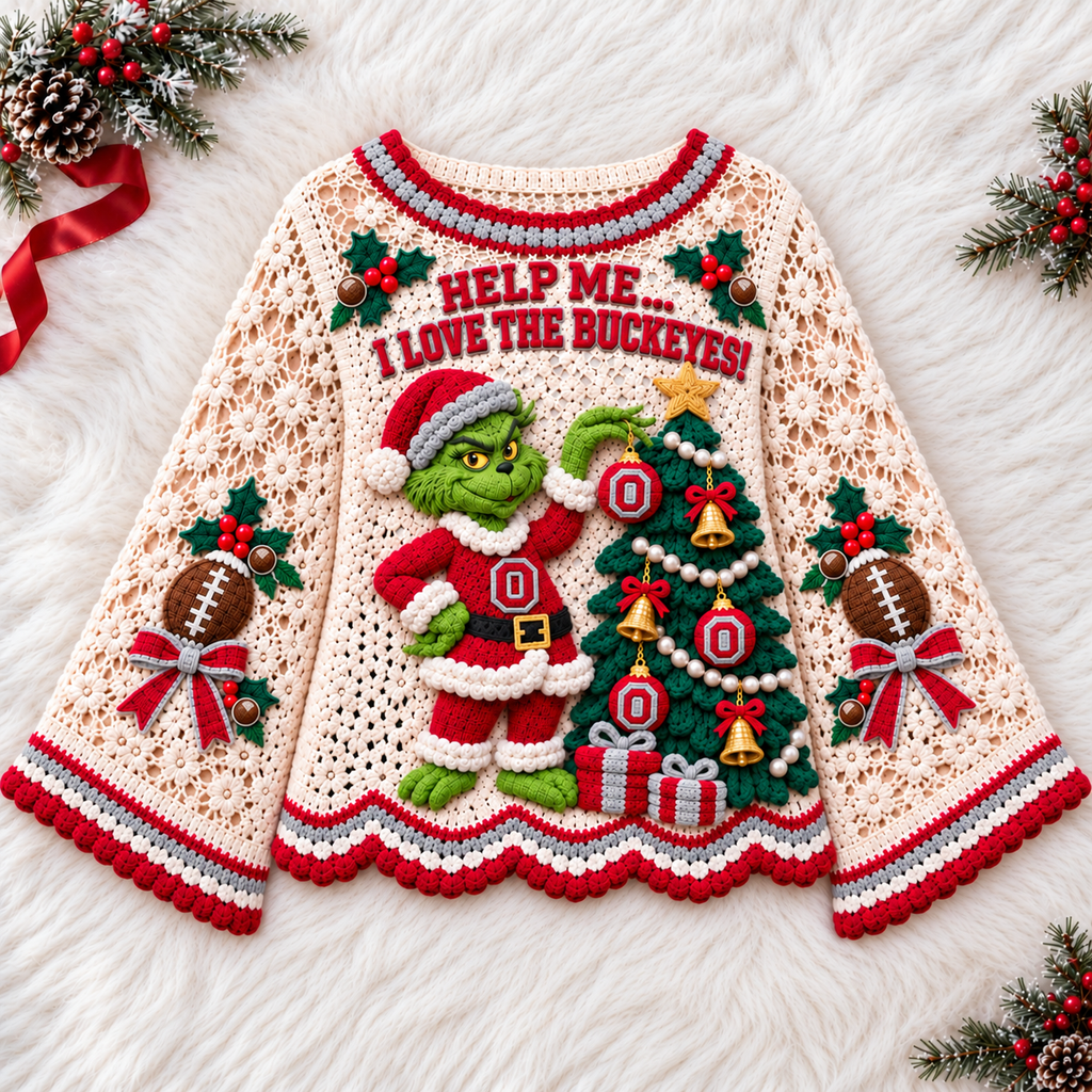 OSB Women’s Premium Christmas Bell-Sleeve Sweater TMH
