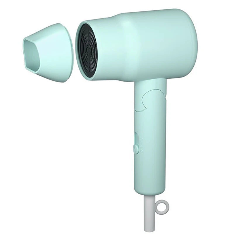 Mini Travel Hair Dryer 800W Compact Folding Handle Blow Dryer with 3 Heat Settings, 2 Speed, Quiet Hair Drying Blow Dryer