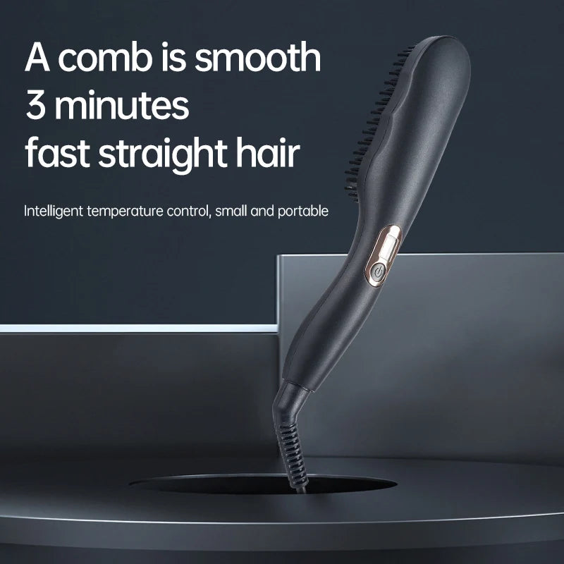 Professional Small and Portable Hair Brush Ionic Blower Comb Hot Air Brush Blow Dryer Hair Straightener Electric Plastic CE 109