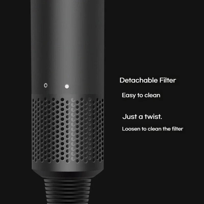 High-speed brushless motor, negative ion hair care, strong wind fast drying, low noise, multi-speed temp control.