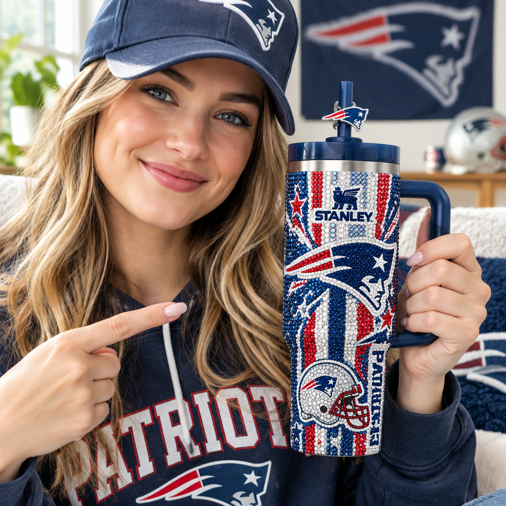New England Patriots 40oz Tumbler With Handle TTNL
