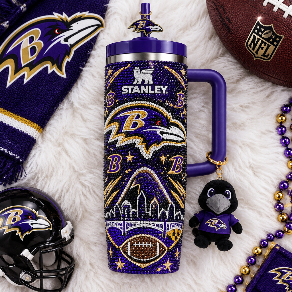 Baltimore Ravens 40oz Tumbler With Handle TTNL
